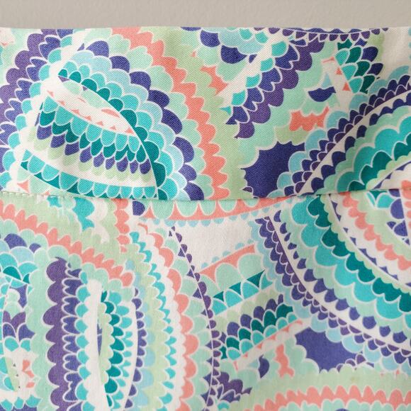Lane Bryant Stretch Cotton Pencil Skirt 16 Spring Summer Colorful Career Coastal - Picture 2 of 7